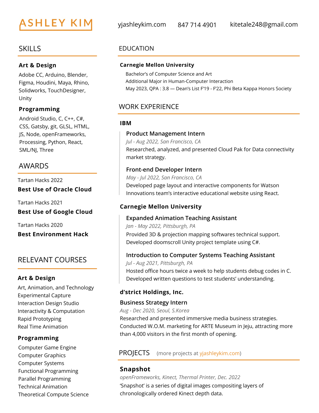 Ashley Kim resume (Dec.2022)