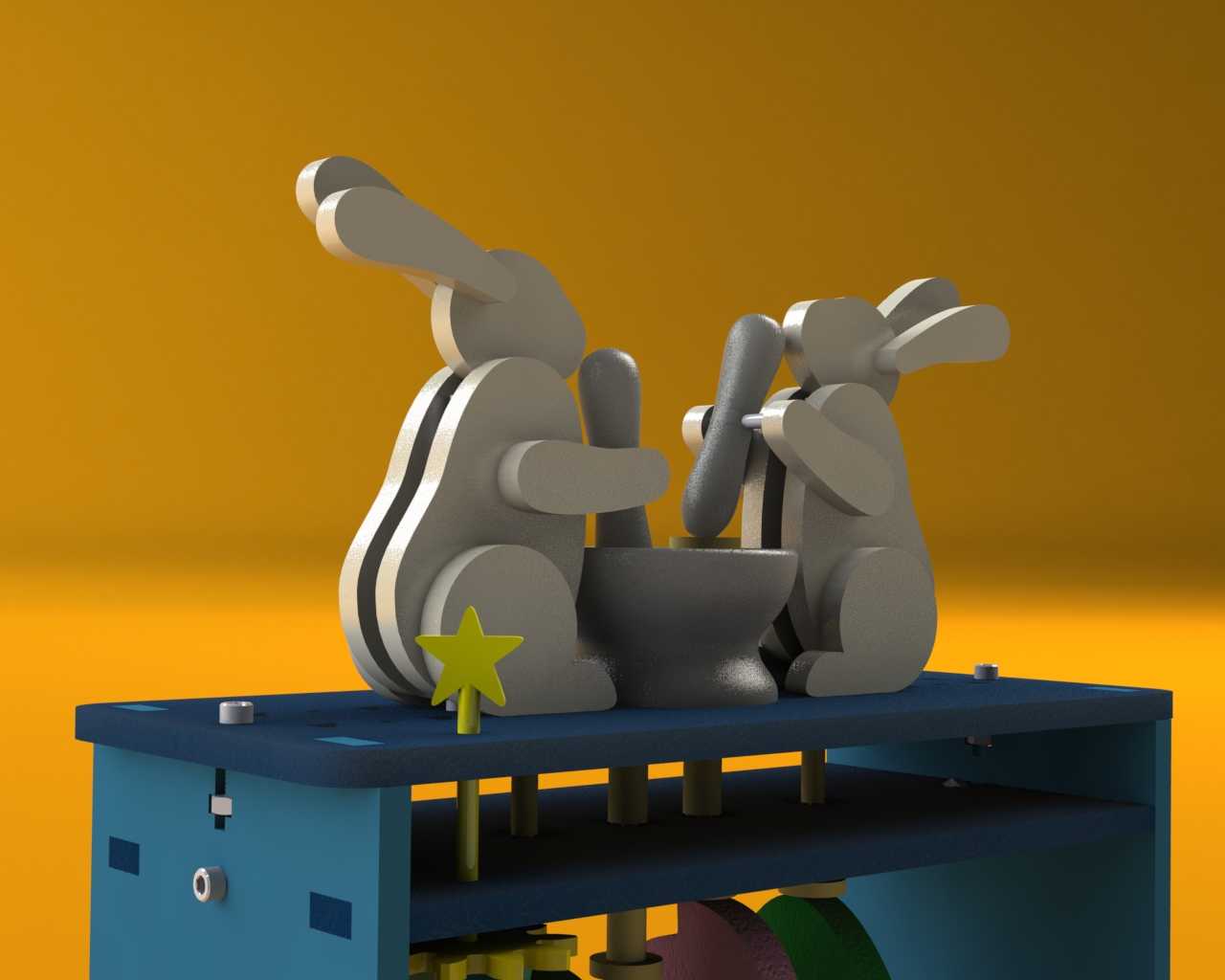 Moon Bunnies CAD rendering