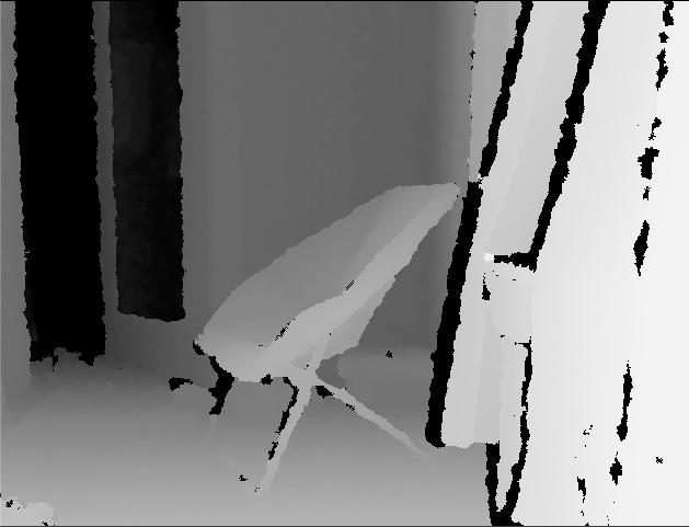 depth data image from Kinect camera
