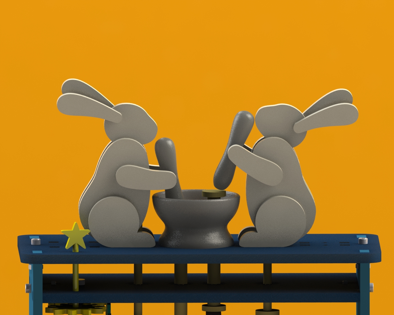 Moon Bunnies CAD rendering